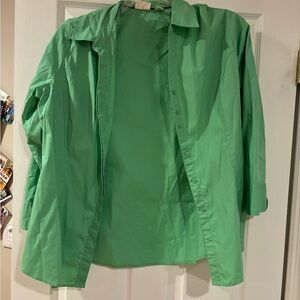 Green Button-Up Shirt